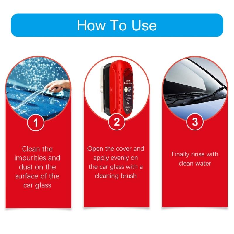 Car Window Restorer Cleaner Oil Film Eliminator Remover for Rainy Days Enhanced Nighttime Visibility Spotless Windscreen