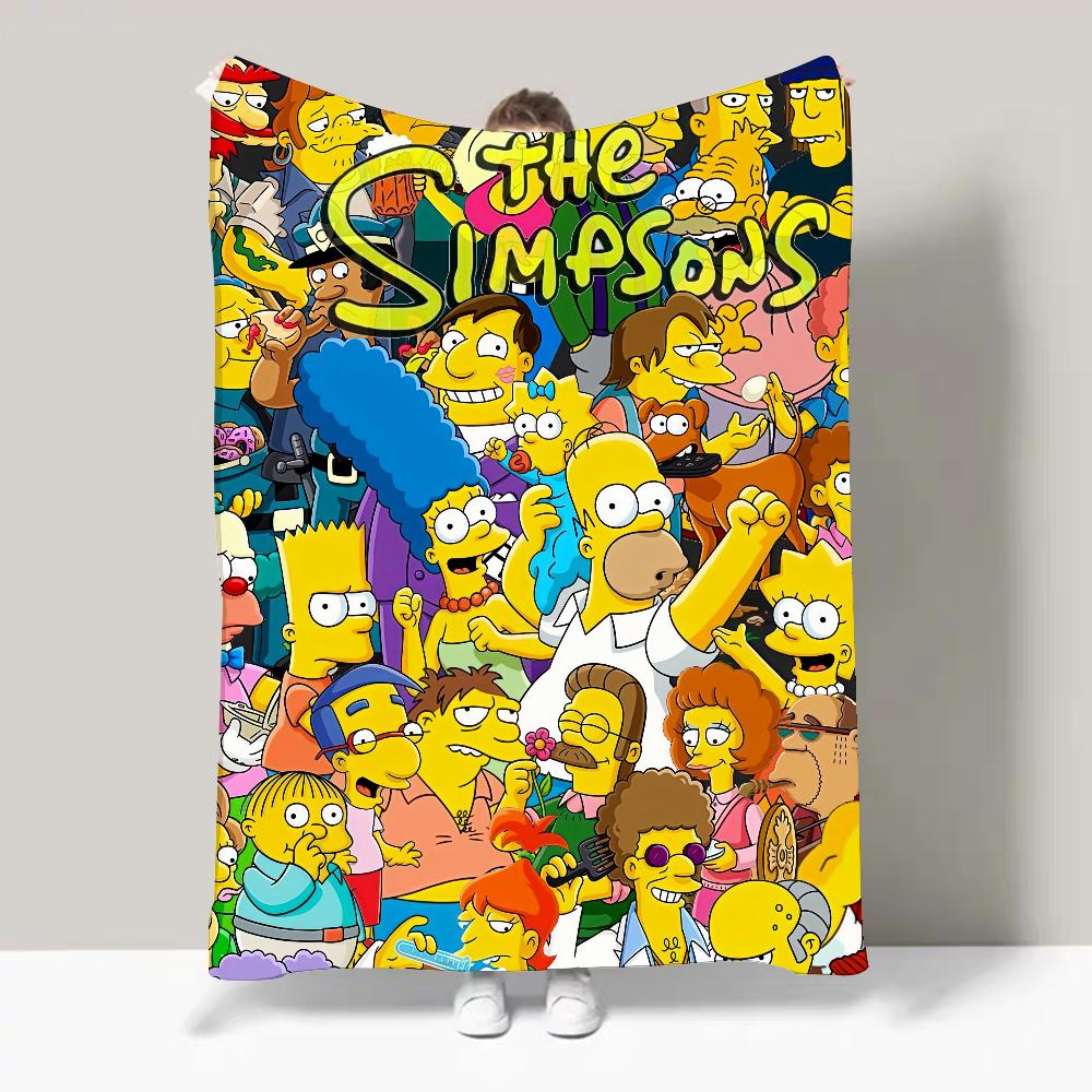 Cartoon-S-Simpsons-Cartoon Blanket Design Lightweight For Dorms, Naps, Living Room, Office,Sofa,All-Season