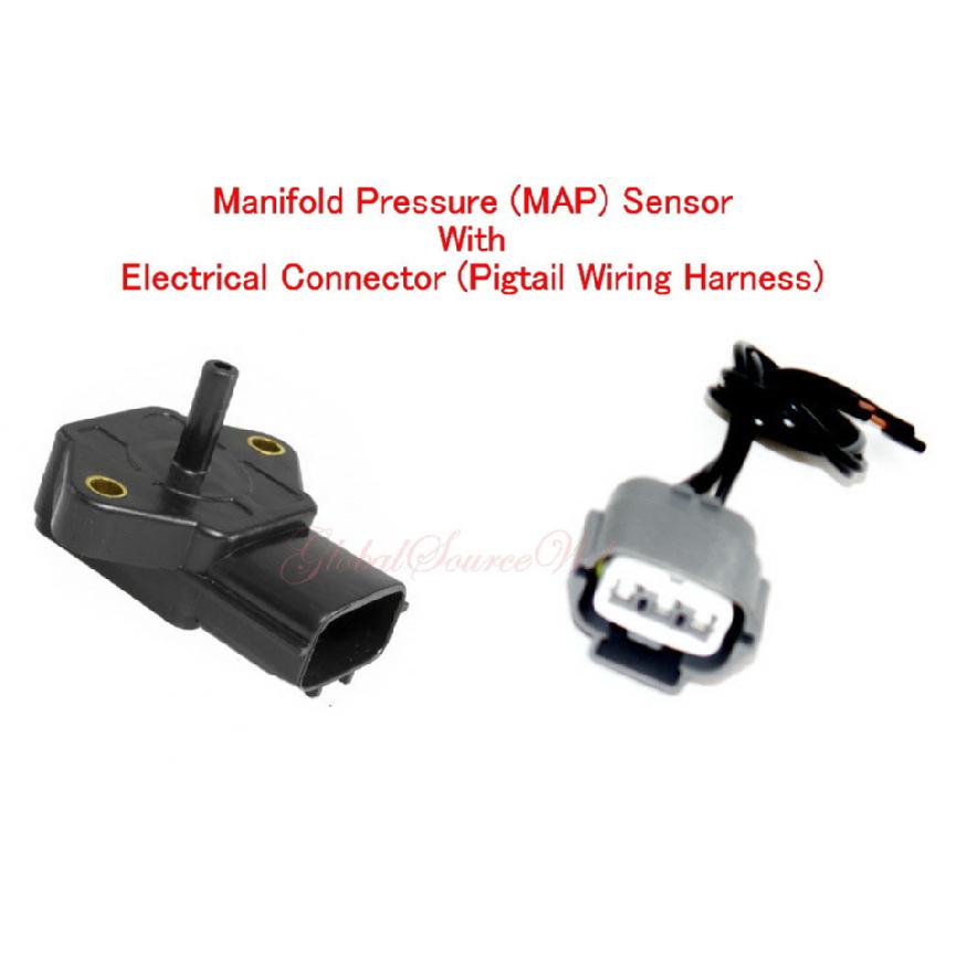 3 Blades Manifold Pressure MAP Sensor W/ Electrical Connector Fits: Mazda Subaru