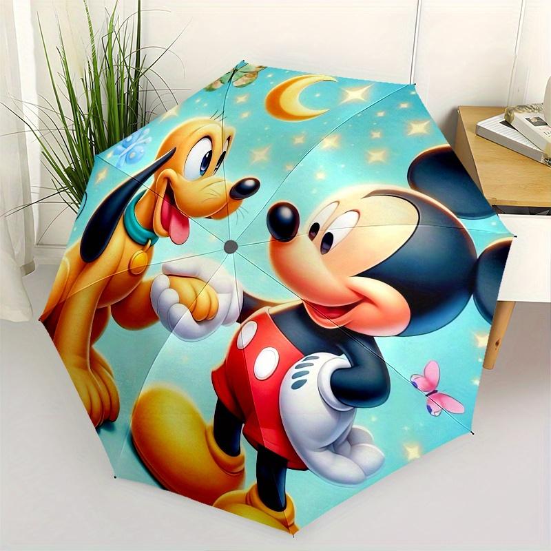 

Mickey Mouse,Pluto Themed Automatic Opening and Closing Folding Umbrella, Reinforced 8 Ribs, Compact Travel Design, Fashionable Folding Umbr
