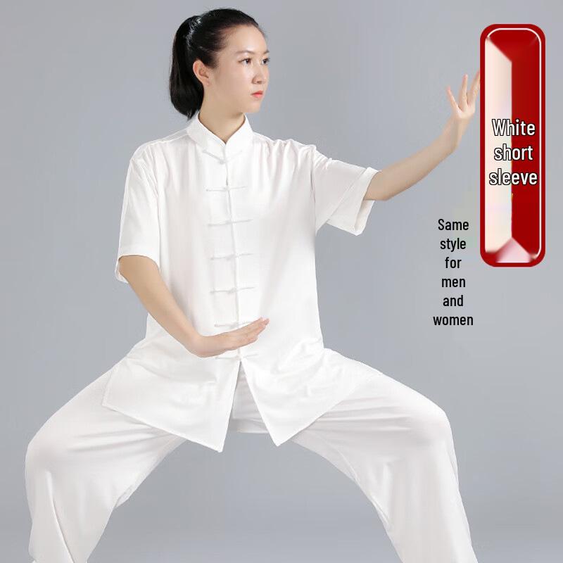 Unisex Tai Chi oblek z mléčného hedvábí - Jaro/Léto Ledové hedvábné tréninkové oblečení