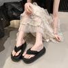 Thick-bottomed cool slippers for women's summer wear new flip-flops, beautiful with skirts, seaside vacation slippers