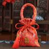 Chinese Knot Wedding Bride and Groom Brocade Handle Bag Wedding-favor Gift Package Bag Candy Bag