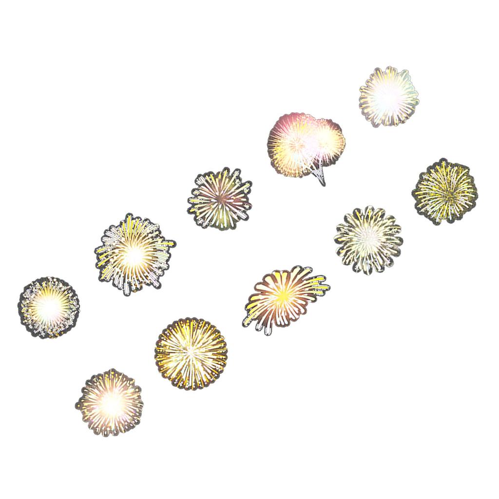 20 Sheets Scrapbook Stickers Exquisite Innovative Fireworks Series Planner Stickers Decoration for