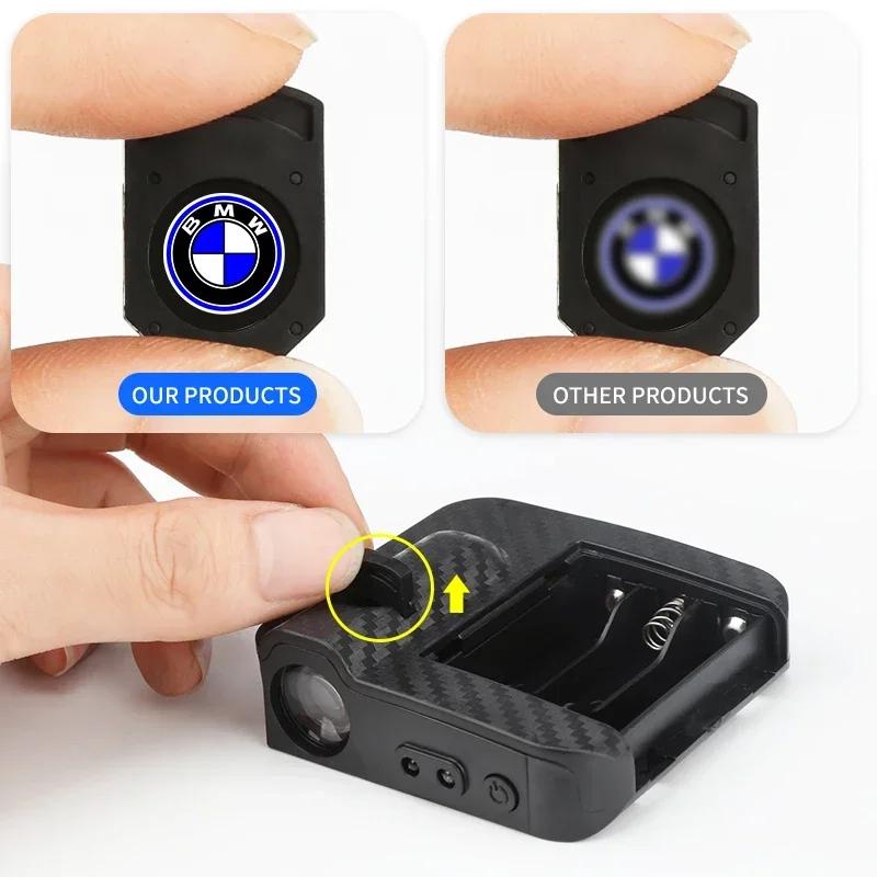 2pcs Car Logo Wireless Courtesy Car Door Projector LED Shadow Lights Lamp For BMW E46 E85 E60 F10 E39 F30 E36 F20 E87 E90 E70 X3