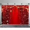 Star red stage curtain background banner, suitable for indoor and outdoor, multi-functional photo props
