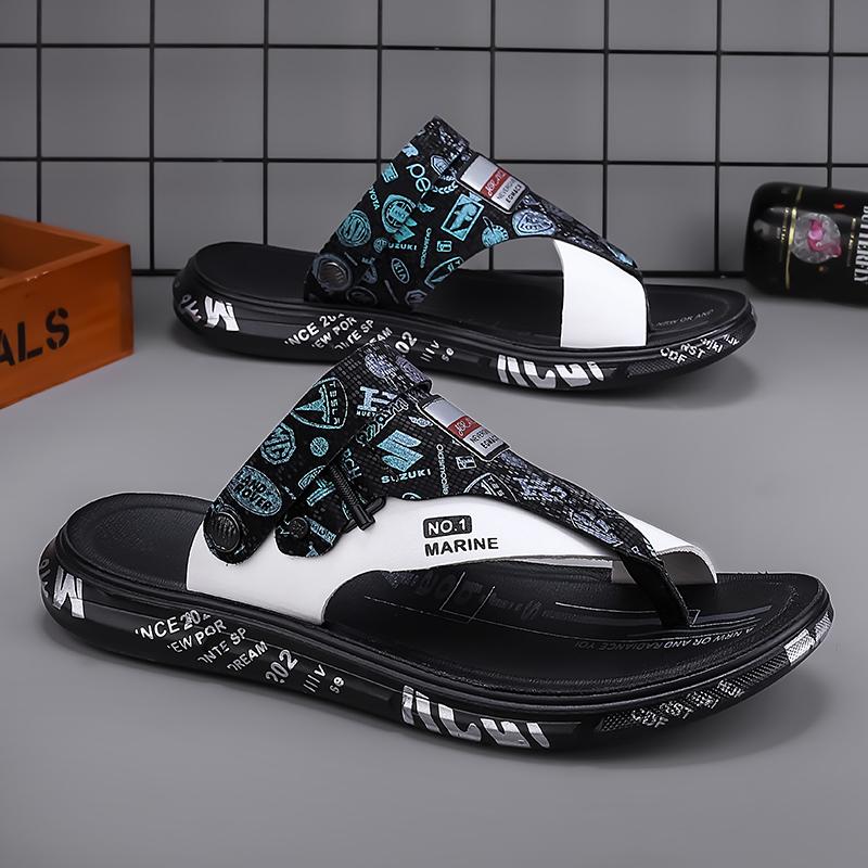 

Fashion Mens Outdoor Casual Flip Flops Summer New Anti Slip Soft Sole Comfort Beach Slippers Fashion Breathable Versatile Walk Sandals 38
