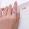 Frauen Ringe S925 Sterling Silber Farbe Zirkon Ring Weiblichen Einfachen Ring
