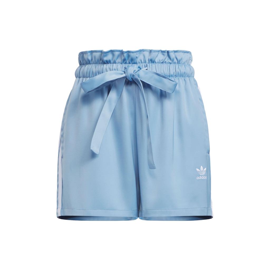 Adidas Originals Trefoil Sportswear Shorts With Three Stripes Splicing Design Women Bottoms Sky-Blue IN1017