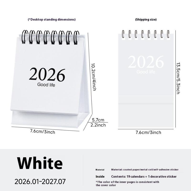 Mini Tischkalender 2026 Klein Stehend Umblätterbar Wochenkalender Kreativer Spiralgebundener Kalender Planer Für Tägliche Terminplanung