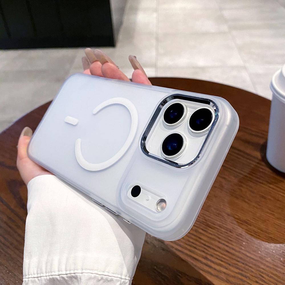 

Чехол, безопасный для кожи, для iPhone 17 Air Pro Max Magsafe, полупрозрачный, с поддержкой Magsafe, беспроводной зарядкой, металлическим ободком камеры, металлическим покрытием для кнопок iPhone Air