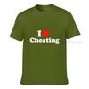 I Love Cheating Unisex Letters T Shirts Heart Graphic Unisex Print Tee Shirts Plus Size Pure Cotton Crew Neck Unisex Tops Shirts