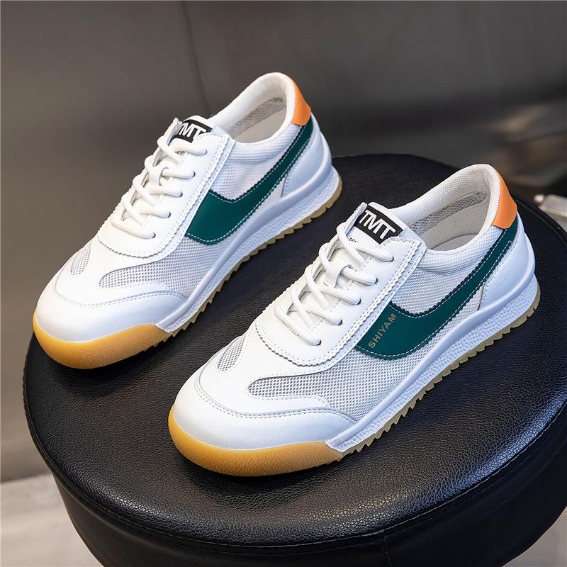 

Genuine leather women s shoes 2025 new summer women s breathable casual sports shoes flat bottom shallow mouth low top transparent net shoes children 40 зелёный