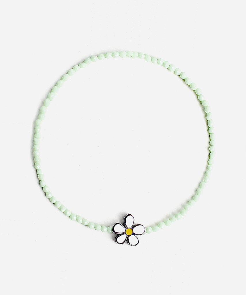 Racoha Cute Flower Crystal Anklet (Surgical Pendant)