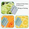 Manual Drums Vegetable Cutter with 3 Blade Multifunctional Slicer for Potato Carrot Garlic Rotary Cheese Grater Kitchen Gadgets