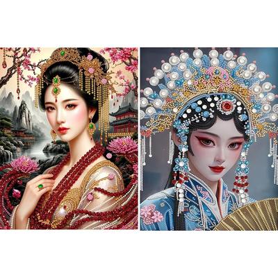 Girl 5D DIY Special Shape Crystal Partial Diamond Painting Kit Home Wall Decor