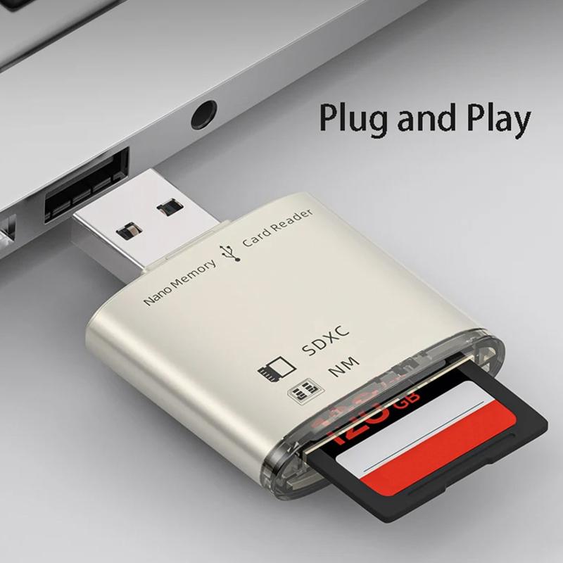 8GB-128GB SD SDXC USB 3.0 Card Reader for Huawei NM Nano Memory Card Write Adapter Laptop PC Quality Memory Extend USB Converter
