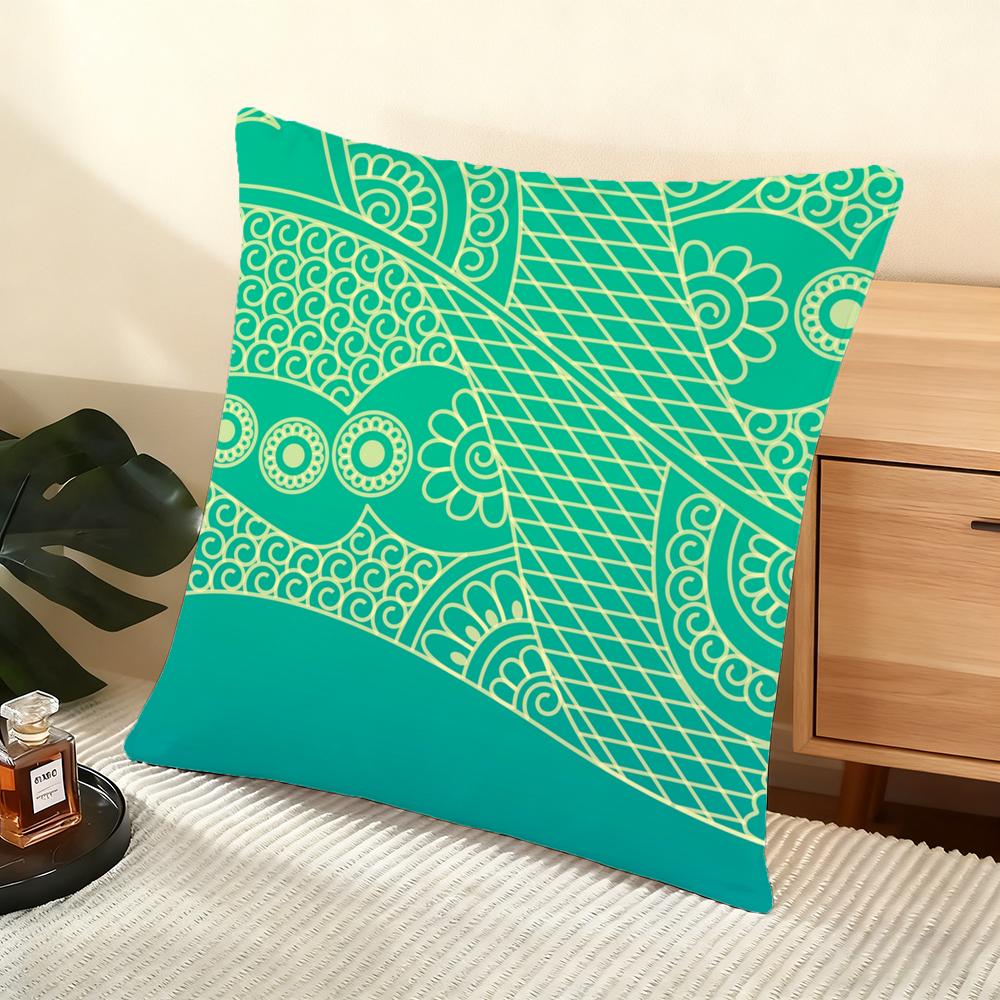 Samoan Tribe Samoa Totem Cushion Cover Soft Short Plush Pillow Cover Smooth Cozy Texture Aesthetic Cushion Case Home Decor