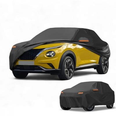 Car Cover Waterproof All Weather for Nissan Juke Black 190T-PU with Zipper