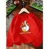 European sizes Kids Outdoor Long Sleeve Tops Cartoon White Goose Print Flowers Green Leaves Yellow Bag Skinfriendly Soft Comfortable Breathable
