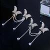 1 pair Luxury Rhinestone Butterfly Earrings Zinc Zinc Alloy Shiny Temperament Eardrops  Women
