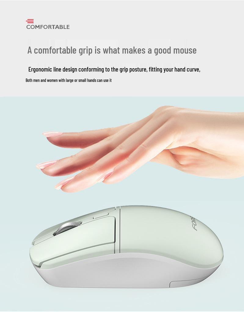 FV-386 Dual Mode Silent Metal Mouse: Wireless 2.4G + Bluetooth for Laptop/Desktop