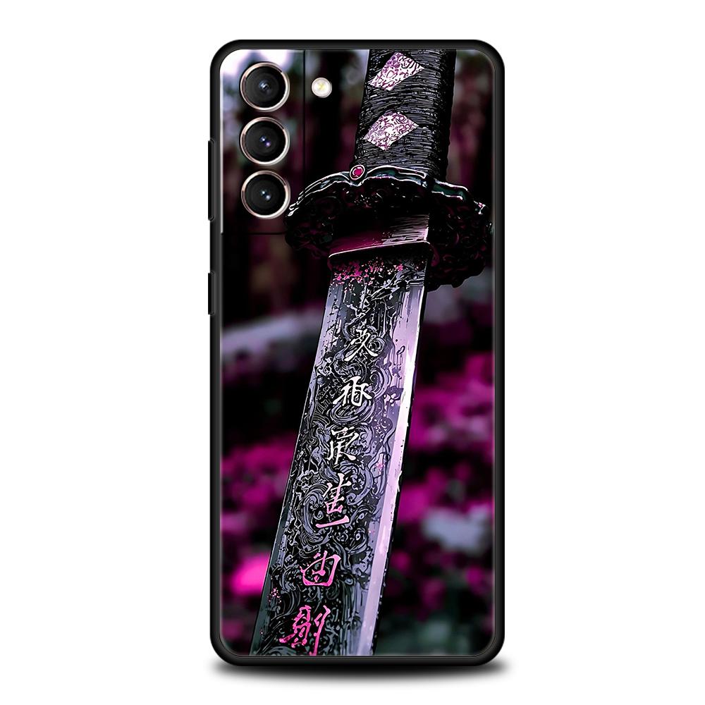 Handyhülle Cover für Samsung Galaxy S25 Edge S24 S23 S22 S20 S21 FE Ultra S10 S10E Plus 5G Weiches TPU Das Schwert Kreatives Muster