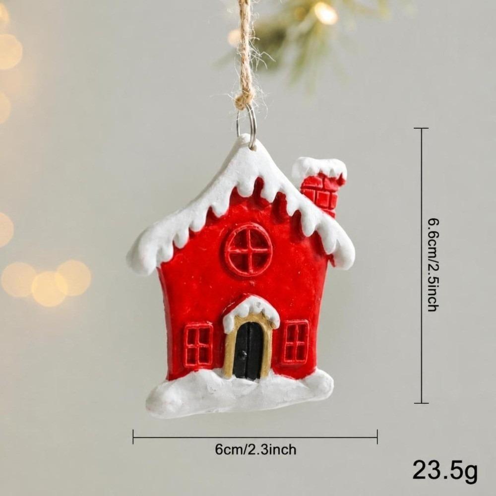 Resin Christmas Tree Hanging Pendant Gingerbread Man Christmas Decoration Xmas Tree Ornament Xmas