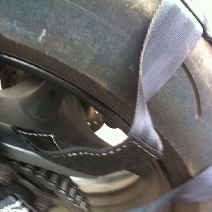 High Strength Polyester Motorcycle Rear Wheel Transport Bar Tie Down Strap Black