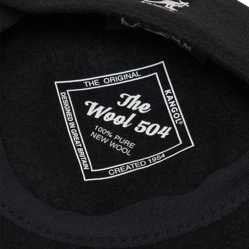 Kangol Wolle 504 Jagdkappe Schwarz 0258bc