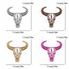 10pcs Wholesale Western Cowboys Embroidered Diy Hats Backpack Sewing Badges Greet Cow Head Patch Iron On Patches Stickers 
