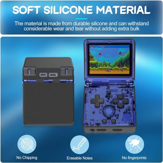 Silicone Case Compatible with Anbernic RG35XXSP, Anti-Scratch, Washable, Shockproof Silicone Protective Cover for RG35XXSP Retro Handheld Game