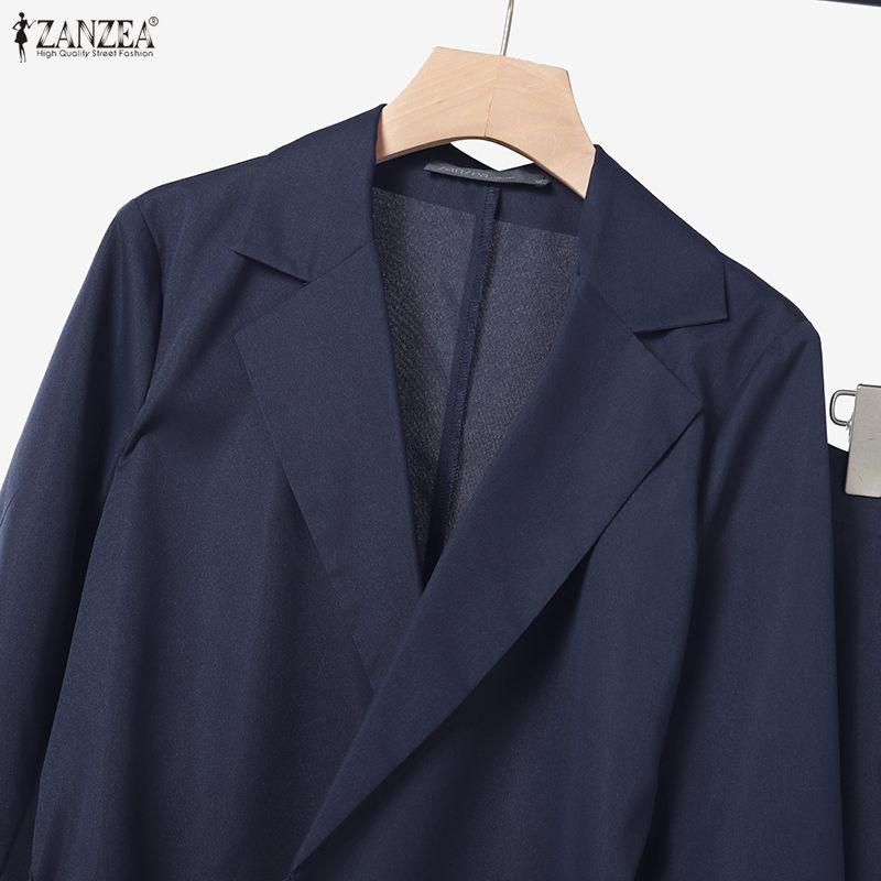 ZANZEA Women Long Sleeve Blouse and Pants Casual Two Piece Suit Sets