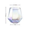 300ml Glas Bunt Sechseckig Transparent Wasserglas Milch Saft Getränkebecher Ausländisches Weinglas für Küche Zuhause Glasbecher Tasse