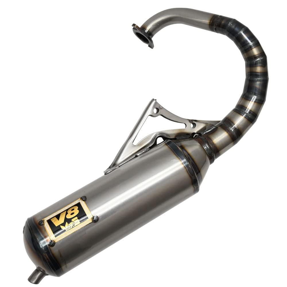 V8 Chamber Muffler for ZX AF18 AF25 AF27 SR Super and Live Dio, AF28, SP, G-Dash, Dio, Dio.
