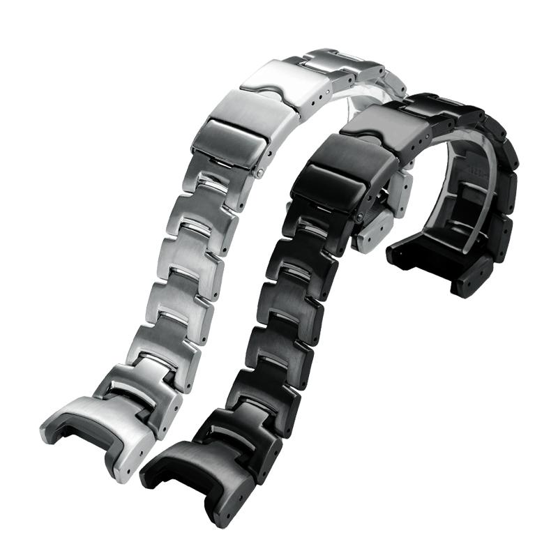Lightweight Titanium Strap For Casio Watch Protrek PRG-240 PRG-130Y PRW-1500 Concave End Metal Bracelet Men Silicone Rubber Band