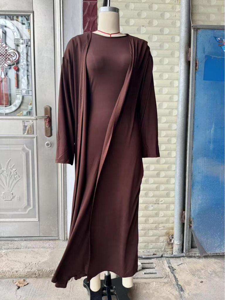 2025 Herbst Leichter Luxus Schlank geschnitten Zweiteiliges Langes Kleid Set