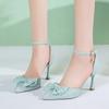 Fashion sapatos femininas women classic green light weight buckle strap stiletto heel shoes for sexy party clue office elegant pump ea90