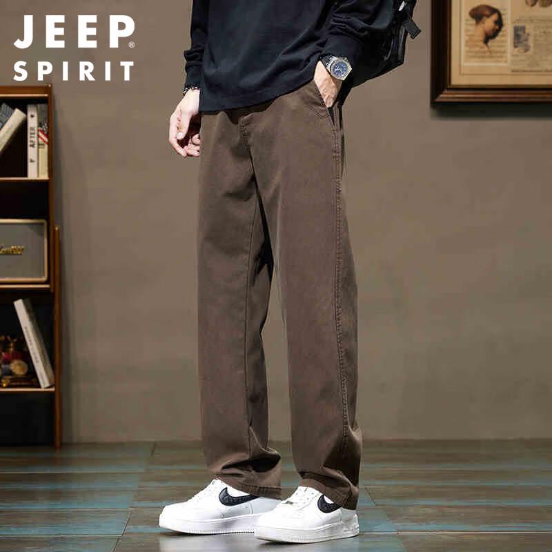 JEEP SPIRIT Men's Autumn/Winter Loose Straight-Leg Casual Pants