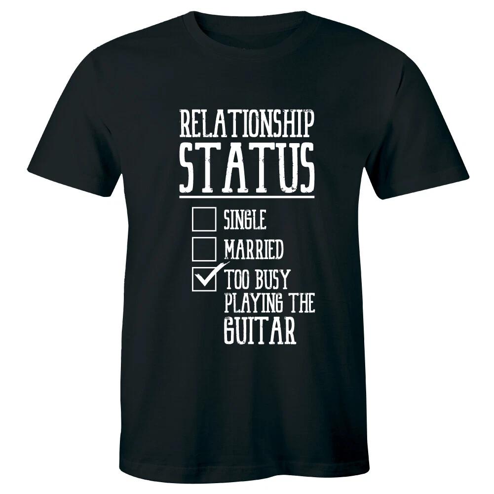

Relationship Status Single Married Too Busy Playing The Guitar Men s T-Shirt 4XL