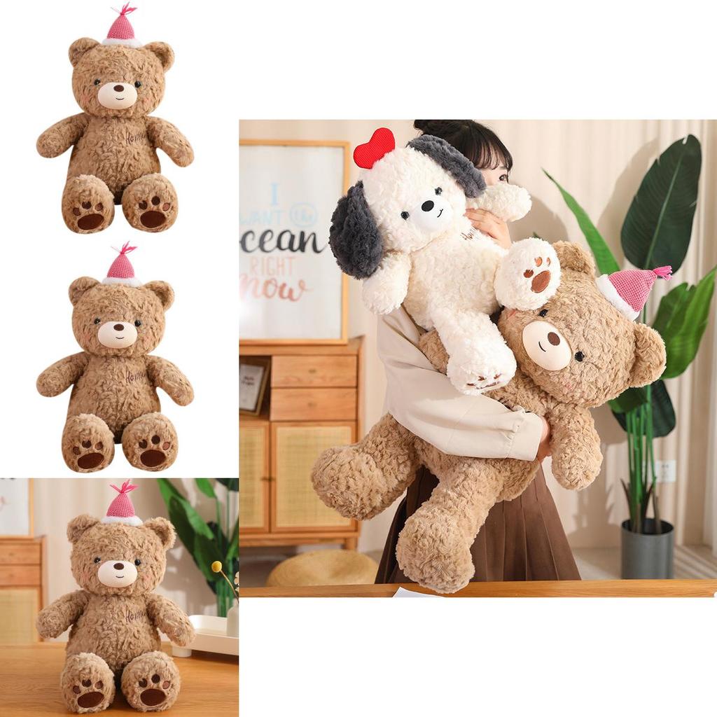 Teddy Bear Plush Toy With Soft Short Pile For Kids Birthday Gift And Collectible Decor