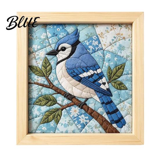 No Sew Quilt Art No-Sew Japanese Fabric Kit DIY Mosaic Kits for Adults Beginners Quilted Wall Collage Craft with Frame & Tools Kits Gifts