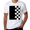 Check Stripe Black Tshirt Casual Minimalist Short Sleeve Top