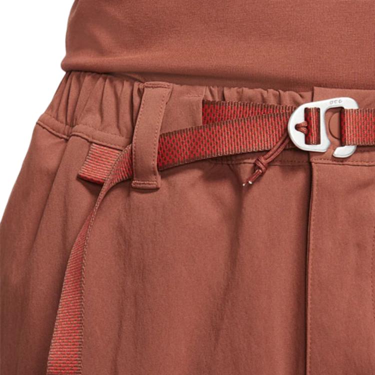 Nike ACG Series Embroidered Logo Drawstring Waterproof Multi-Pocket Casual Shorts Men Bottoms Stone-Red DH8348-670