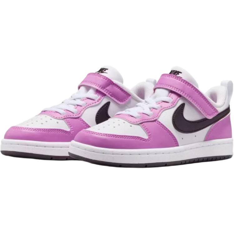 Nike Court Borough Low top Skateboard Shoes Pink White Kids' DV5457-136