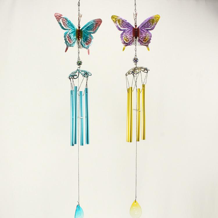 Factory Price Butterfly Wind Chime Bell Lucky Garden Hanging Decoration Ornament Gift Home Decoration Fashion