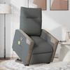 Recliner Chair with Lift Function Dark Gray Fabric