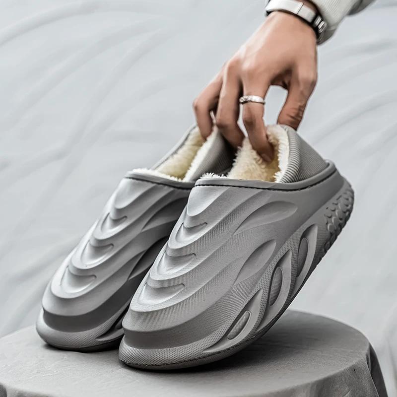 Pánské pantofle Přidat sametové krytí paty Protiskluzové Odolné proti opotřebení Vodotěsné Pár Dámské Domácí boty Boty pro muže Teplé Nové