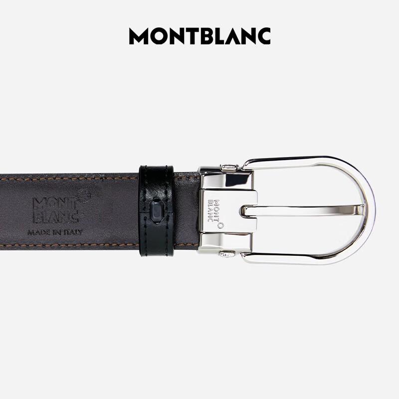 Montblanc Oval Pin Buckle Reversible Leather Belt