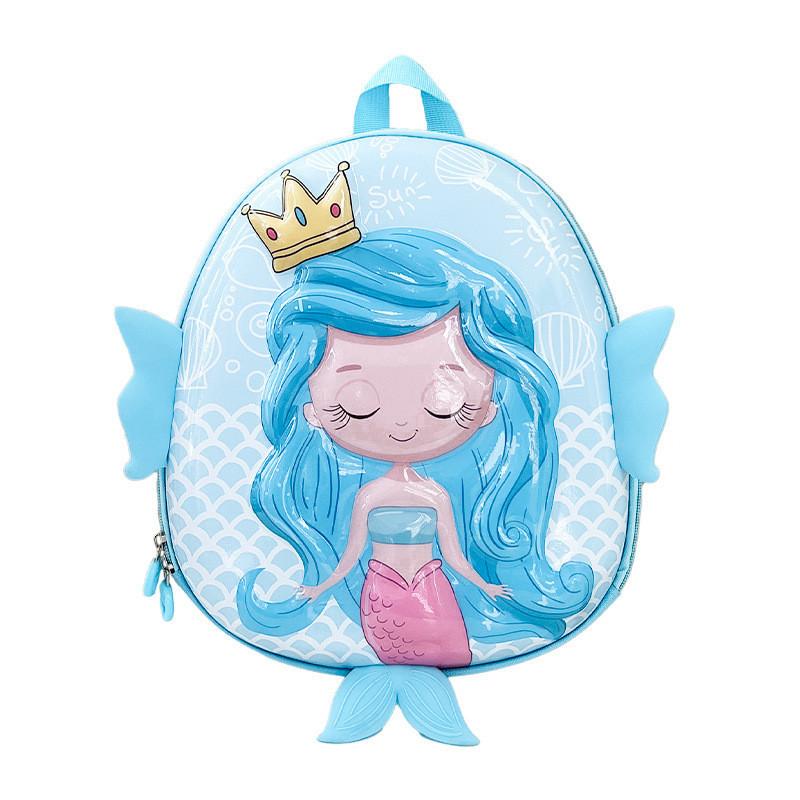 Cute Cartoon Mermaid Kids Backpack Adorable Eggshell Bag Perfect Birthday Gift
